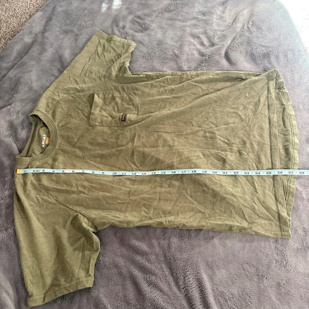 Ariat Rebar Men's Olive Green Pocket T-Shirt Workwear Size‎ Small
